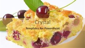  Presentation with cherry - PPT layouts with slice-of-cherry-crumb-cake background and a yellow colored foreground