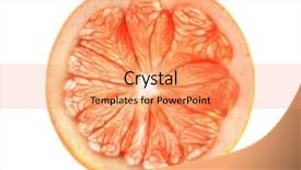  Presentation with citrus - Slide deck featuring slice of delicious citrus fruit background and a coral colored foreground