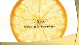  Presentation with citrus - PPT theme having slice of delicious citrus fruit background and a blonde colored foreground