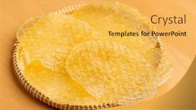  Presentation with dry fish - Theme featuring slice-of-dry-fish-fillet background and a yellow colored foreground