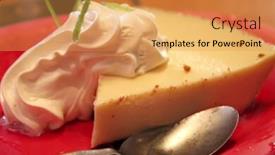  Presentation with florida - Beautiful slide set featuring slice of florida key lime pie with whipped cream backdrop and a yellow colored foreground