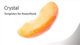  Presentation with apricot - PPT theme with slice of fresh apricot background and a white colored foreground