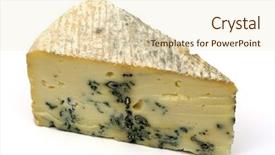  Presentation with cheese - Slides having slice of gorgonzola cheese background and a lemonade colored foreground