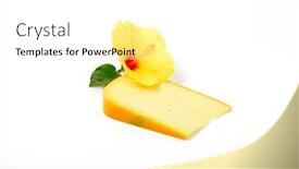  Presentation with hibiscus - Slides with slice-of-gouda-cheese background and a white colored foreground