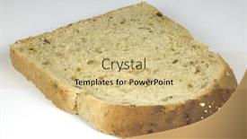  Presentation with plain - Beautiful slide deck featuring slice-of-granary-bread-against backdrop and a soft green colored foreground