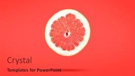  Presentation with citrus - Slide deck consisting of slice-of-grapefruit-citrus-over background and a red colored foreground