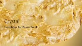  Presentation with peanut butter - Presentation theme featuring slice-of-homemade-bread background and a yellow colored foreground