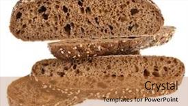  Presentation with italian - Presentation theme with slice-of-italian-rye-bread background and a coral colored foreground