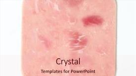  Presentation with lean - Presentation design having slice of lean pork ham background and a lemonade colored foreground