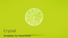  Presentation with lime - Cool new theme with slice-of-lime-citrus-over backdrop and a yellow colored foreground