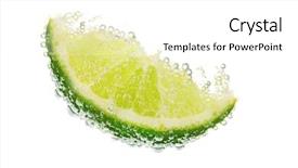  Presentation with lemon lime - PPT theme having slice of lime background and a white colored foreground