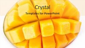  Presentation with mango - PPT theme having slice of mango isolated background and a yellow colored foreground
