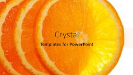  Presentation with orange slice - Presentation design with slice of orange background and a gold colored foreground
