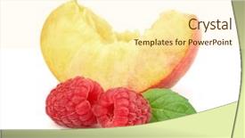  Presentation with wedding peach - PPT theme enhanced with slice of peach with raspberry background and a  colored foreground