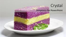  Presentation with rice cake - Cool new presentation theme with slice of sticky rice cake backdrop and a light gray colored foreground