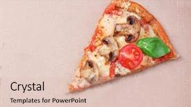 Presentation with pizza - Audience pleasing PPT layouts consisting of slice-of-tasty-pizza backdrop and a lemonade colored foreground
