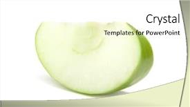  Presentation with green apple - Presentation design having slice of the green apple background and a white colored foreground