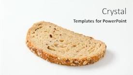  Presentation with whole grain flour - Amazing presentation design having slice-of-whole-grain-bread backdrop and a sky blue colored foreground