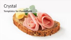  Presentation with wheat - Slide set consisting of rebate word showing partial refund and text background and a tawny brown colored foreground