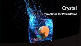  Presentation with cocktail black and white - Presentation enhanced with slice on the black background background and a black colored foreground