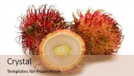  Presentation with rambutan - PPT layouts with slice-rambutan-on-white-background background and a coral colored foreground
