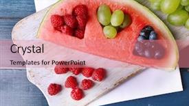  Presentation with shape heart - Beautiful slide deck featuring slice with cut out heart backdrop and a coral colored foreground