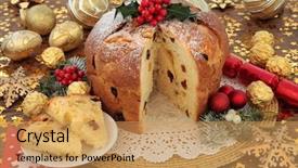  Presentation with gold stars - Beautiful slides featuring slice with red and gold backdrop and a coral colored foreground