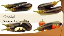  Presentation with tomato - Slide set featuring sliced-and-mixed-tomato background and a blonde colored foreground