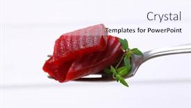  Presentation with beetroot - Audience pleasing slides consisting of sliced-and-pickled-beetroot backdrop and a sky blue colored foreground