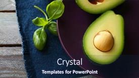  Presentation with lemon lime - Cool new PPT theme with sliced-avocado-and-lemon-lime backdrop and a navy blue colored foreground