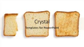  Presentation with frames isolated on white brown - Presentation design enhanced with sliced bread isolated on white background and a lemonade colored foreground