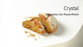  Presentation with jesus bread and wine - Audience pleasing PPT layouts consisting of sliced bread on white background backdrop and a  colored foreground