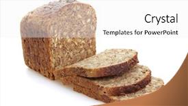  Presentation with bread - Slides consisting of sliced brown bread with whole background and a white colored foreground