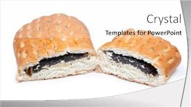  Presentation with poppy - Presentation design enhanced with sliced-bun-with-poppy-seeds background and a white colored foreground