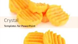 Presentation with white - PPT theme enhanced with sliced-carrot-isolated-on-white and a yellow colored foreground