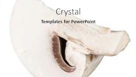  Presentation with champignon mushroom - Colorful presentation theme enhanced with sliced-champignon-mushroom-isolated backdrop and a white colored foreground