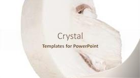  Presentation with champignon mushroom - Presentation theme having sliced-champignon-mushroom-isolated background and a sky blue colored foreground