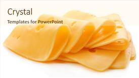  Presentation with white cheese - Audience pleasing PPT theme consisting of sliced cheese isolated on white background backdrop and a cream colored foreground