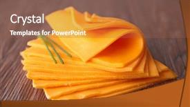  Presentation with cheese - Colorful slides enhanced with sliced cheese backdrop and a red colored foreground