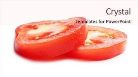  Presentation with cherry - Audience pleasing slide deck consisting of sliced-cherry-tomato-isolated backdrop and a  colored foreground