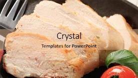  Presentation with breast - Audience pleasing slides consisting of sliced chicken breast backdrop and a lemonade colored foreground