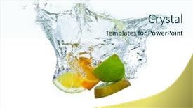  Presentation with kiwi fruit - PPT layouts featuring sliced citrus fruit with kiwi background and a  colored foreground