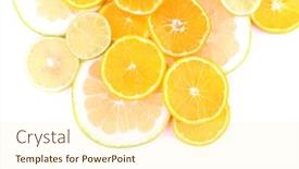  Presentation with citrus - PPT theme featuring sliced-citrus-isolated-on-white background and a cream colored foreground
