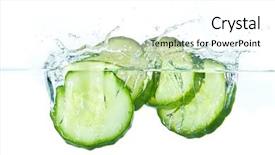  Presentation with splashing - Cool new presentation with water isolated on white background backdrop and a white colored foreground