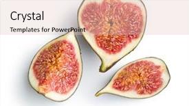  Presentation with background - Presentation featuring sliced fresh figs on white background and a lemonade colored foreground