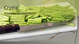  Presentation with asparagus - Presentation theme enhanced with  background and a  colored foreground
