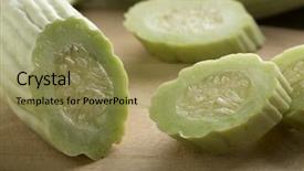  Presentation with helva fresh sliced halva - Presentation theme enhanced with sliced fresh raw armenian cucumber background and a  colored foreground