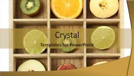  Presentation with sliced fresh papaya on wooden - Presentation having sliced fruit in wooden box background and a  colored foreground