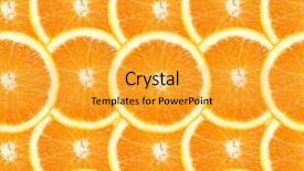  Presentation with orange slice - Colorful slides enhanced with sliced fruits - orange slices seamless background backdrop and a  colored foreground