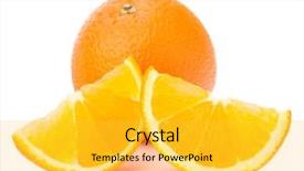  Presentation with amla fruit - Theme with sliced fruits - whole orange fruit and his background and a  colored foreground